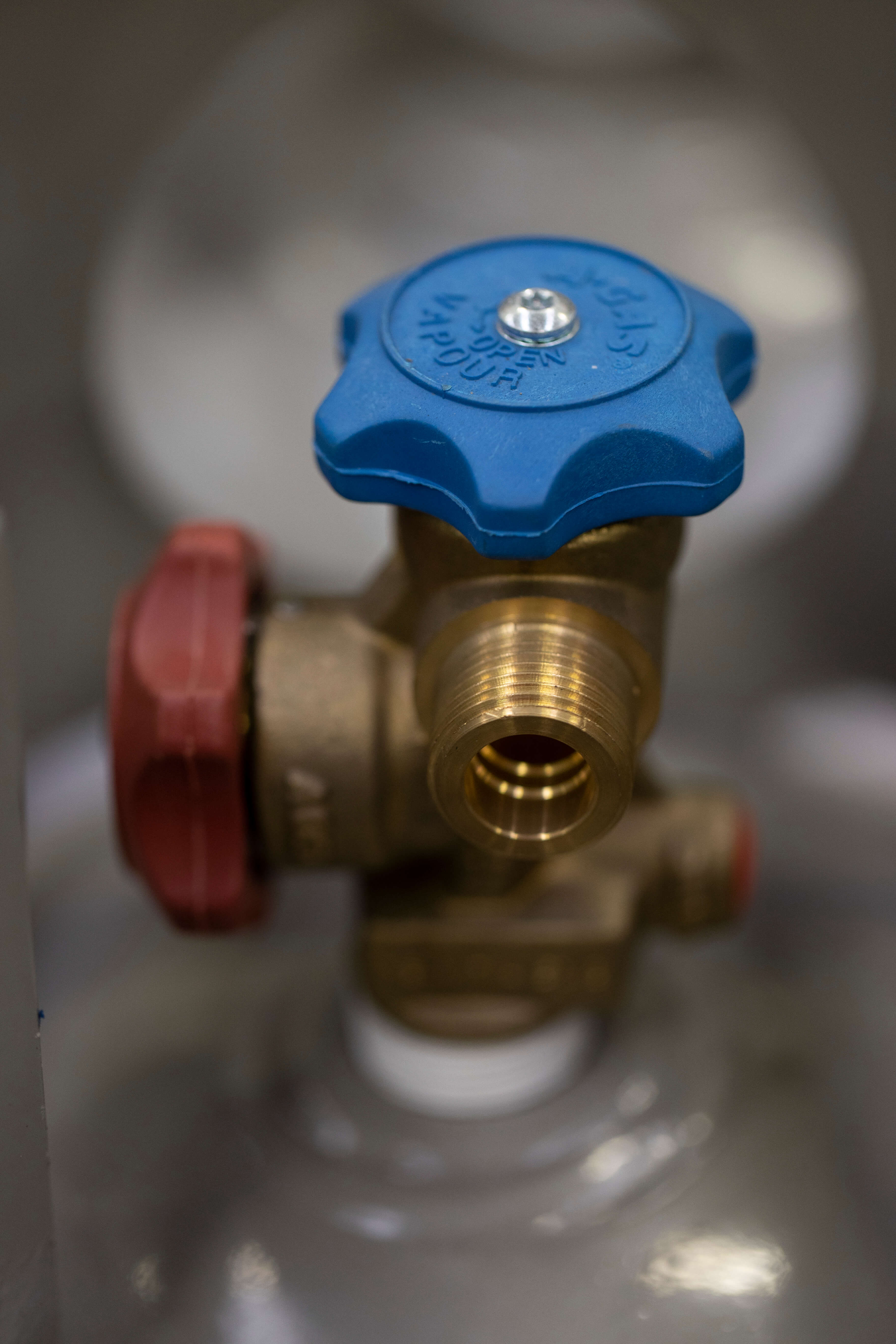 close up of cylinder valve