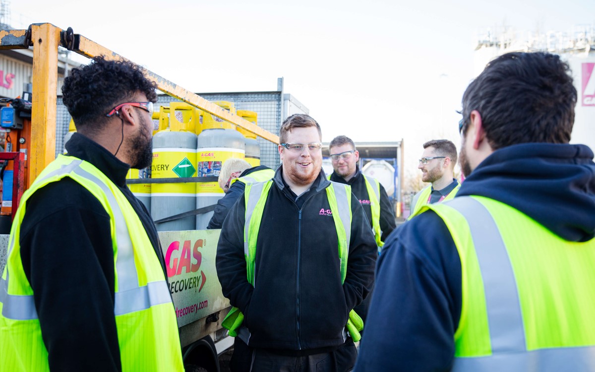 Group of engineers in discussion