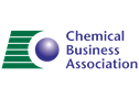 Chemical Business Association - blue text on a pixelated background 